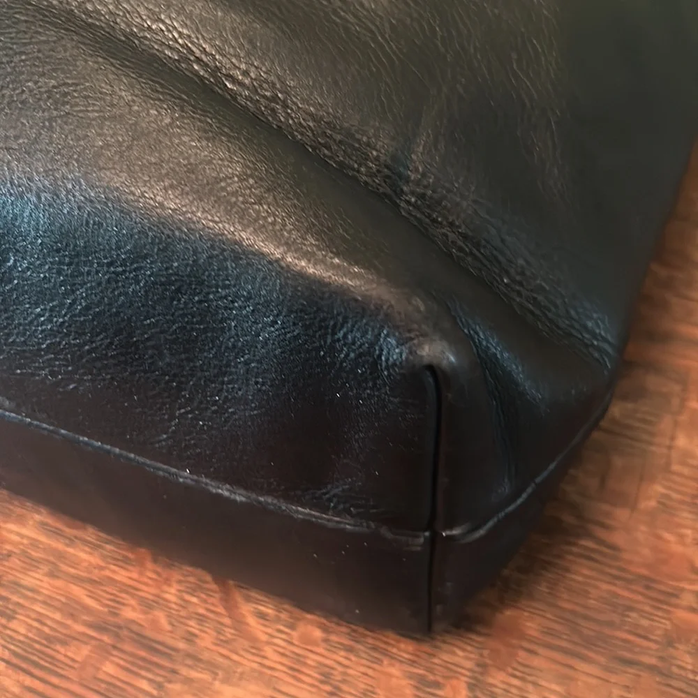 Susan Gail Black/Metallic Leather and Multi Textured Vintage Leather Bag - Picture 11 of 14